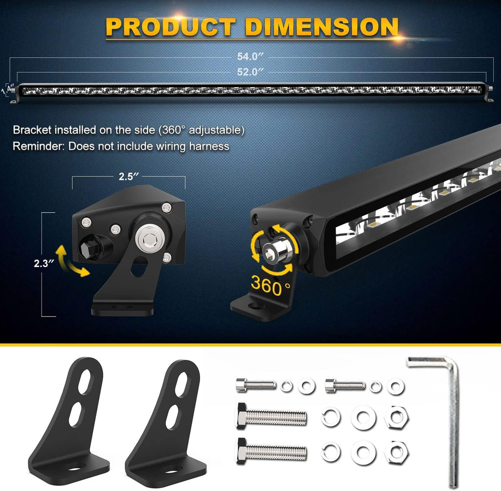 52Inch LED Light Bar with Spot Flood Combo Beam D5703