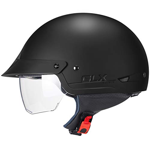 Matte Black Open Face Motorcycle Helmet K1857