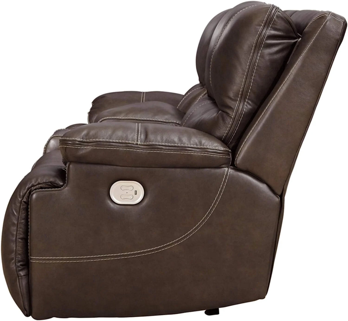 Walnut Leather Power Reclining Loveseat X630930