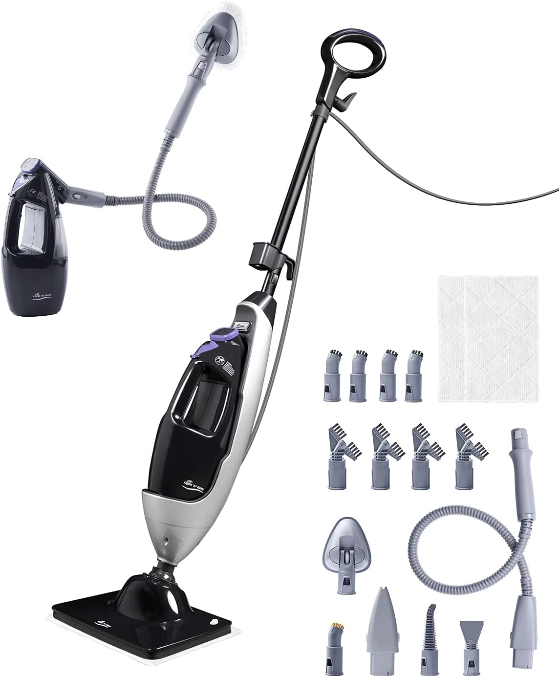 9-in-1 Steam Mop Cleaner with Detachable Handheld Unit R109236