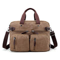Canvas Laptop Bag Convertible Messenger Bag Fits 15.6 Inch Laptop B45112