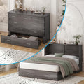 Queen Size Murphy Bed with Tri-Fold Mattress J2182