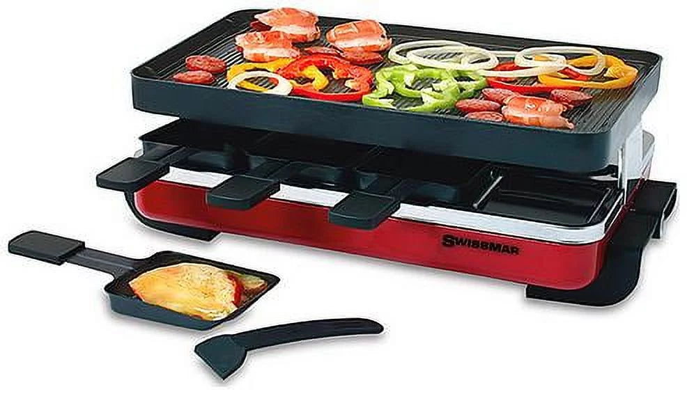Red Non-Stick Reversible Raclette Grill X901824