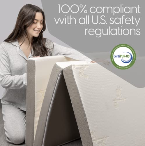 Cot Size Memory Foam Folding Mattress with Washable Cover A1145
