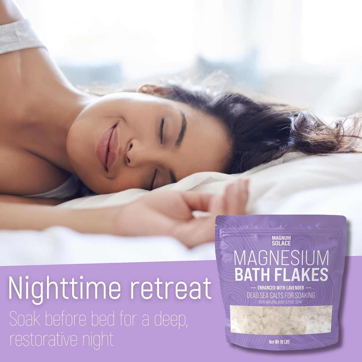 Magnesium Bath Flakes - Dead Sea Salt – 3 Pound A744