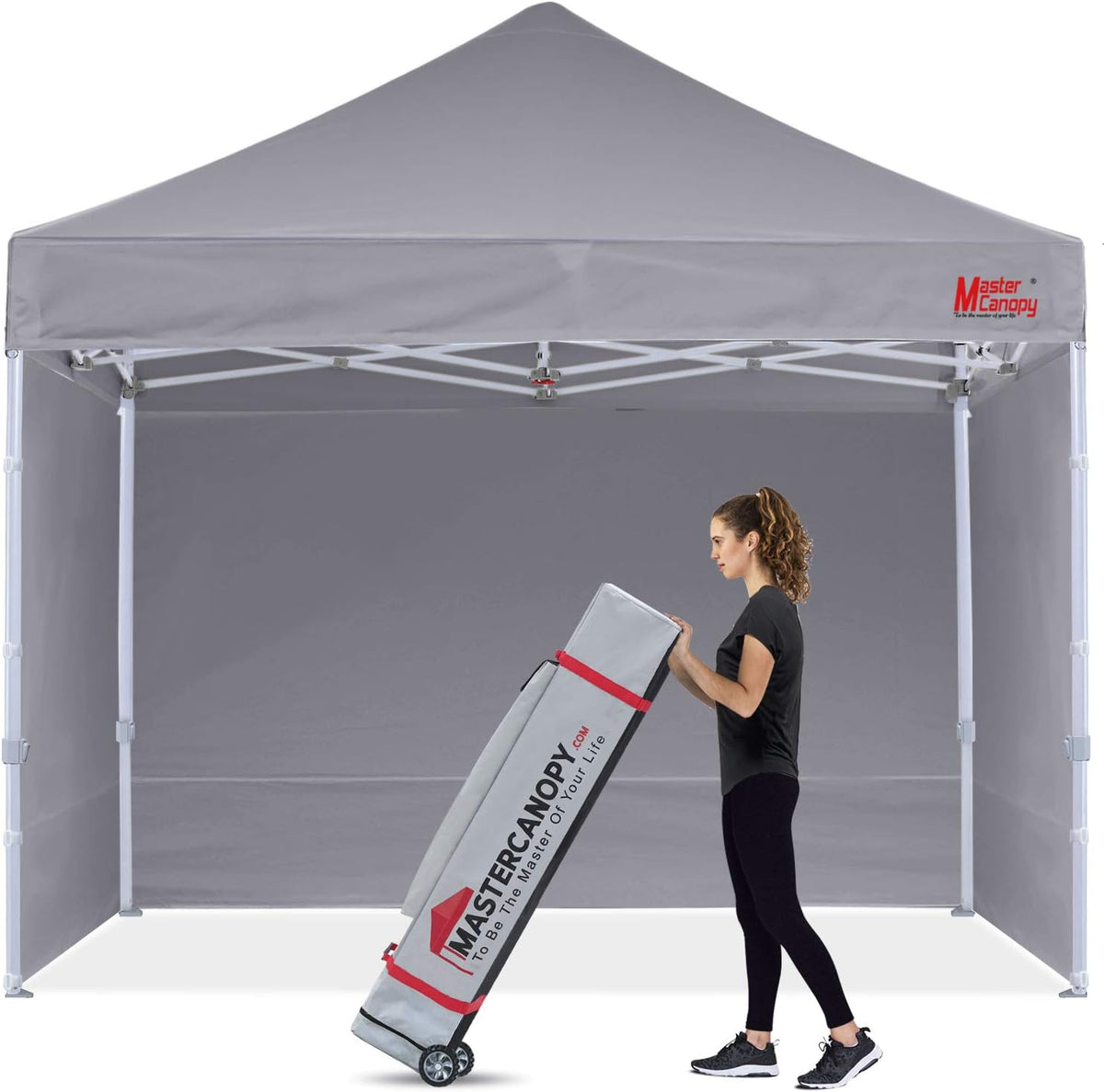 10x10 Heavy Duty Pop-up Canopy Tent with Sidewalls J25789