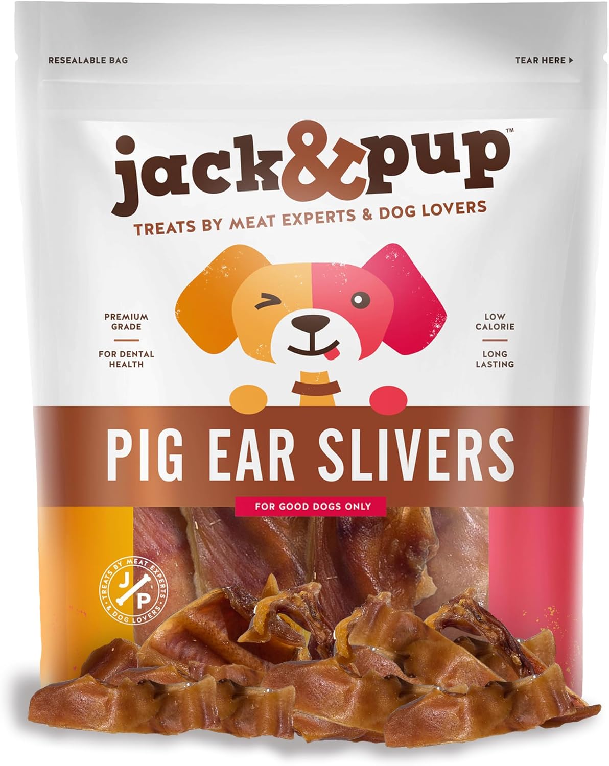 Pig Ears Slivers (1lb) Natural Dog Chews Pork Dog Treats K709553