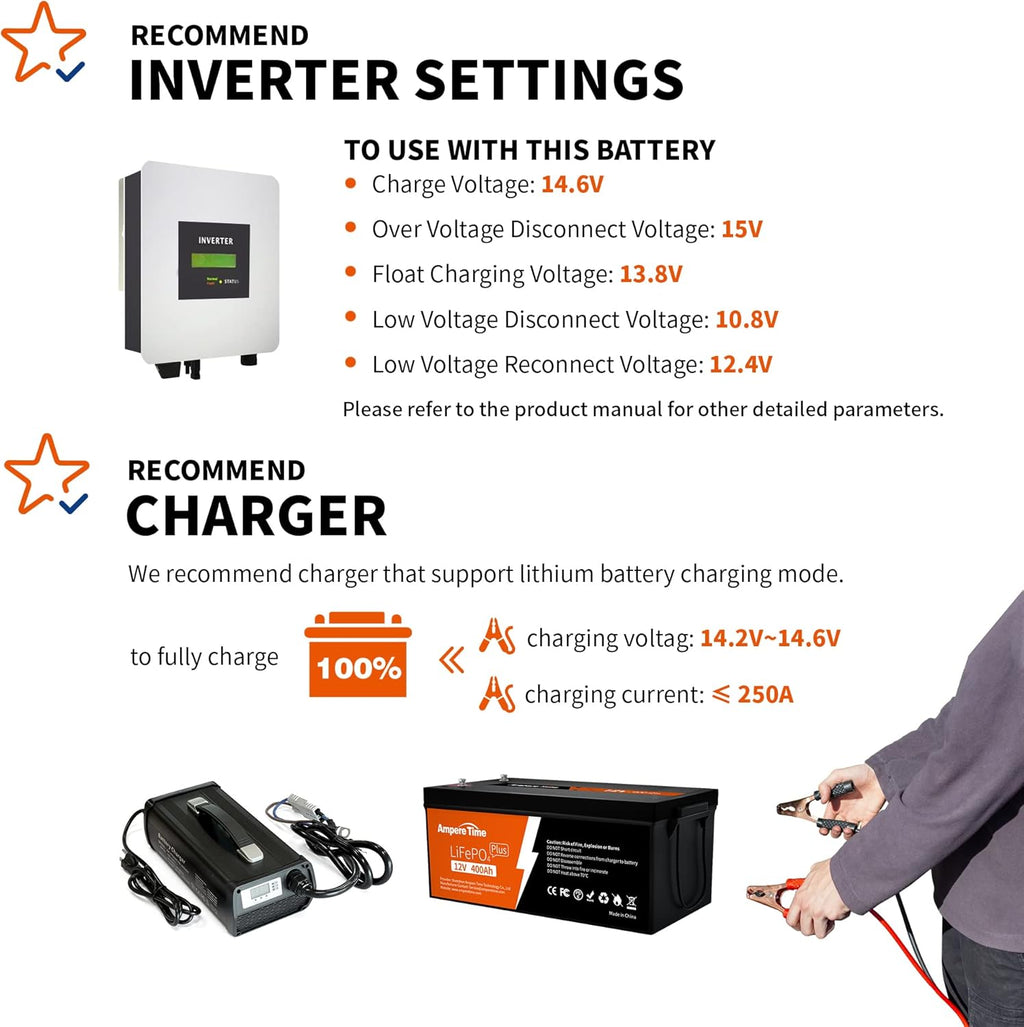 12V 400Ah Deep Cycle LiFePO4 Battery Pack with 250A BMS S8163