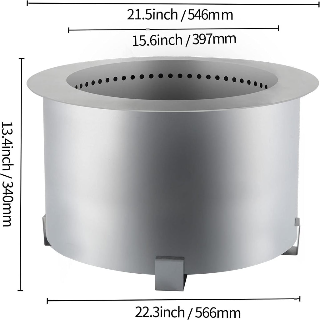 21.5 inch Stainless Steel Smokeless Fire Pit V171128