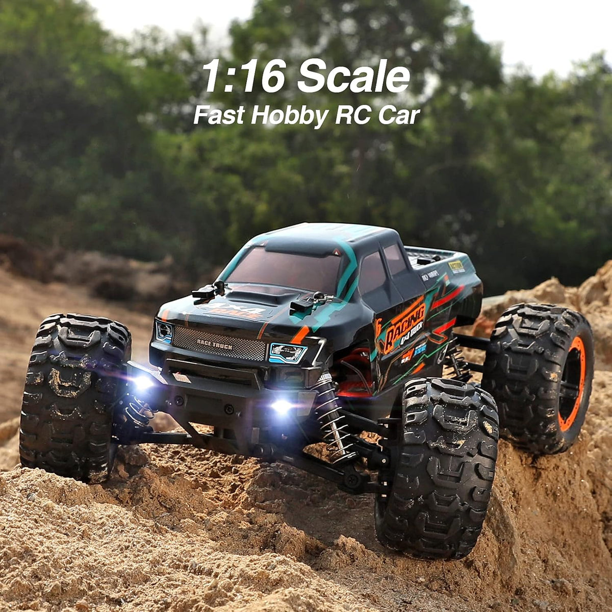 High-Speed Remote Control RC Truck with 2 Rechargeable Batteries V90378