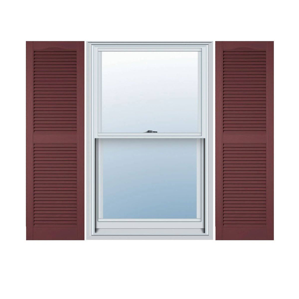 Vinyl Cathedral Top Open Louver Shutters Y732488