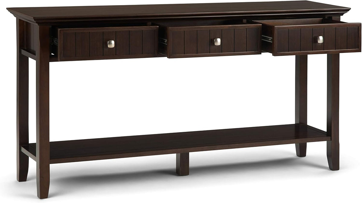 Solid Wood Console Sofa Table with Storage, 3 Drawers and 1 Shelf H598