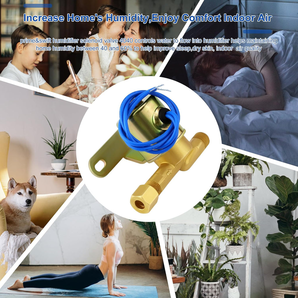 24V Brass Humidifier Solenoid Valve, 3/32" Orifice, 2.3 Watt 60 Hz C4373