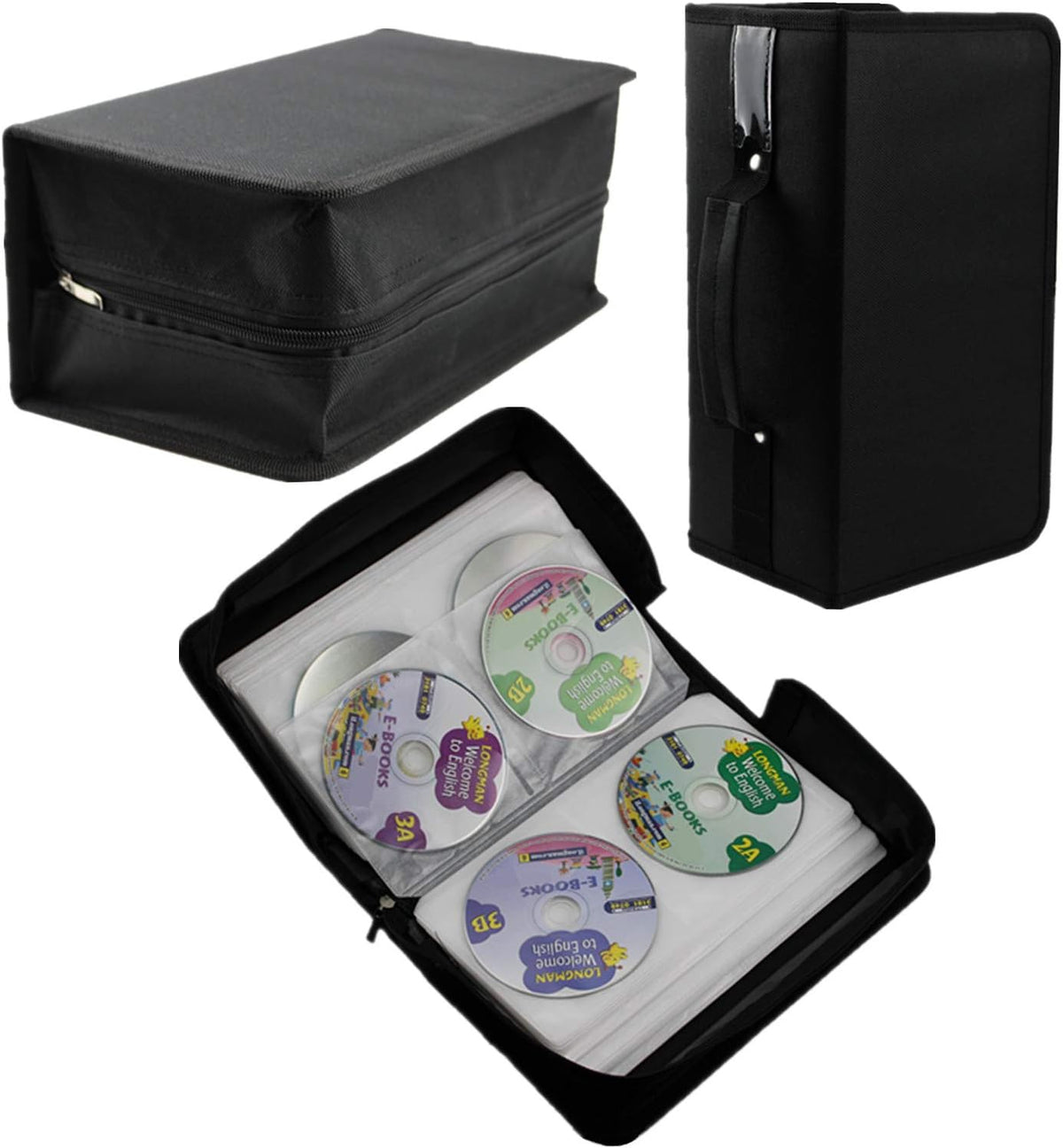 168 Capacity Black CD/DVD Case Holder J56490
