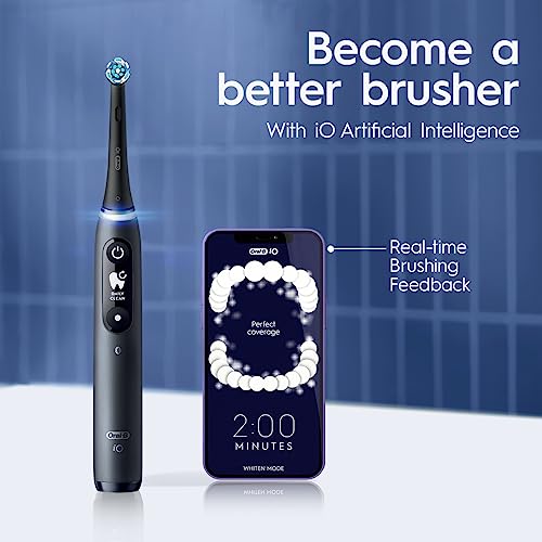 Black Rechargeable Electric Toothbrush with 5 Cleaning Settings, 2 Replacement Heads, and Travel Case E54925