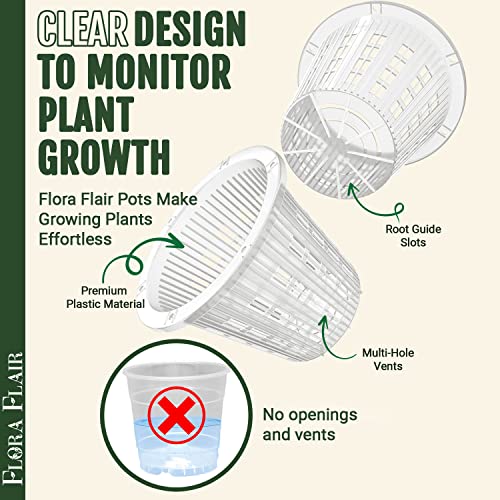 6 Pack 5.5 in Clear Plastic Orchid Pots with Holes C803053