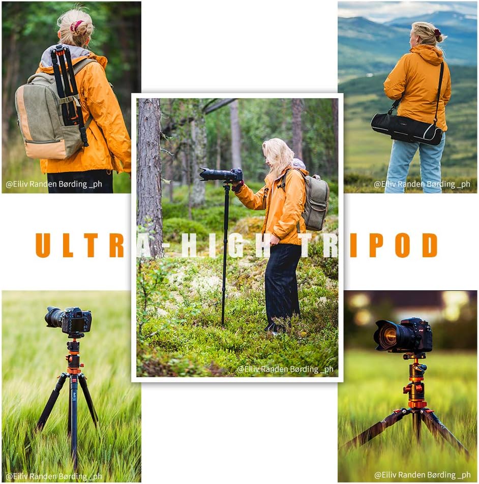 94 Inch 4 Section Aluminium Camera Tripod with 360 Degree Ball Head U33726