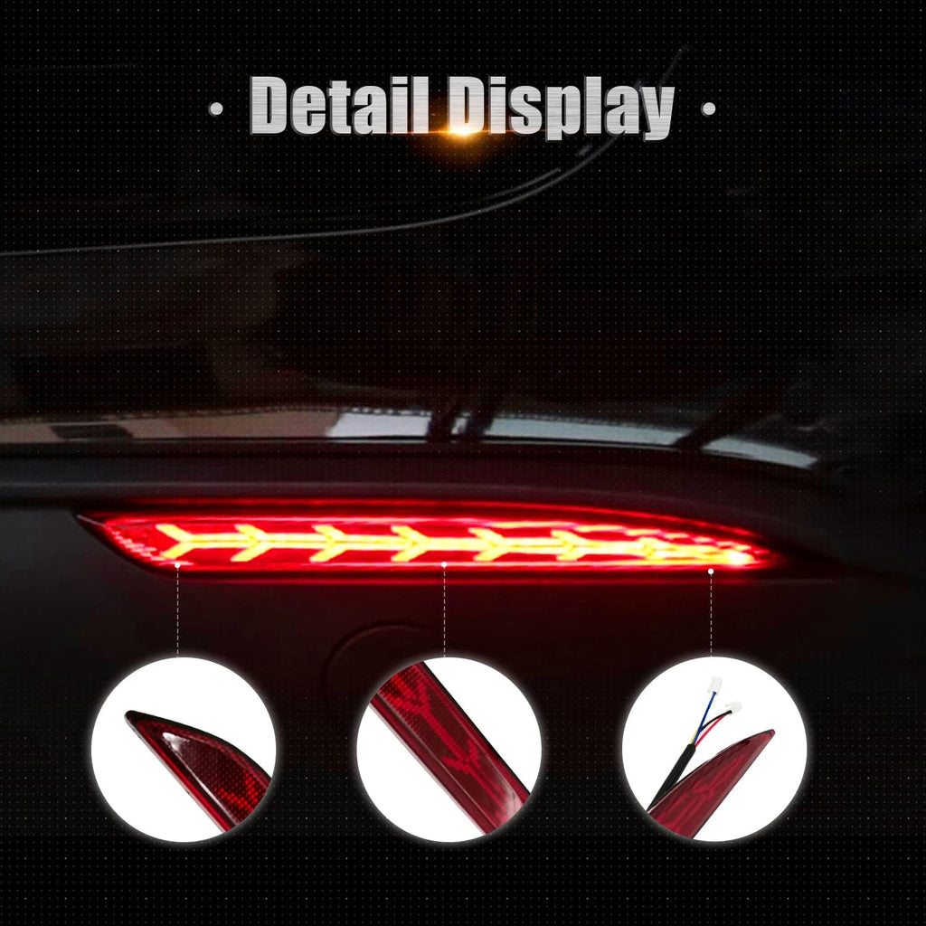 LED Rear Fog Lights Reflector Lamps for Tesla Model 3, 2 Pcs D120485