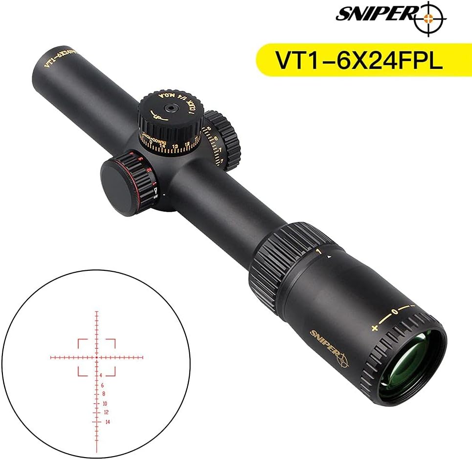 1-6X24 FFP Scope with Red/Green Illuminated Reticle and Scope Mount B994