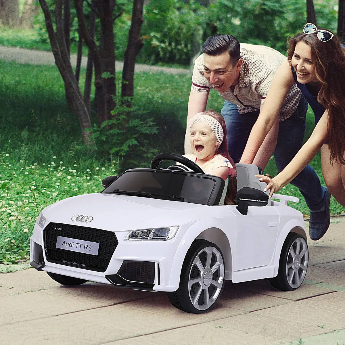 6V Kids Electric Ride on Toy Car with Remote Control - White J7574