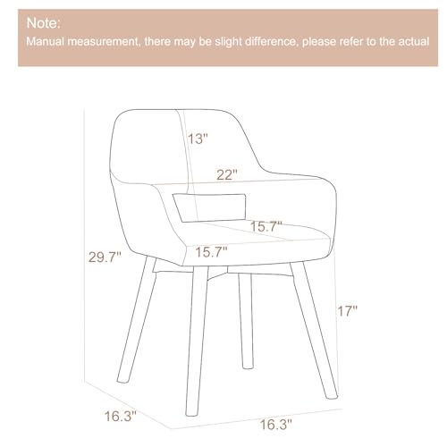 Wool White Upholstered Armchair with Wood Legs S5471