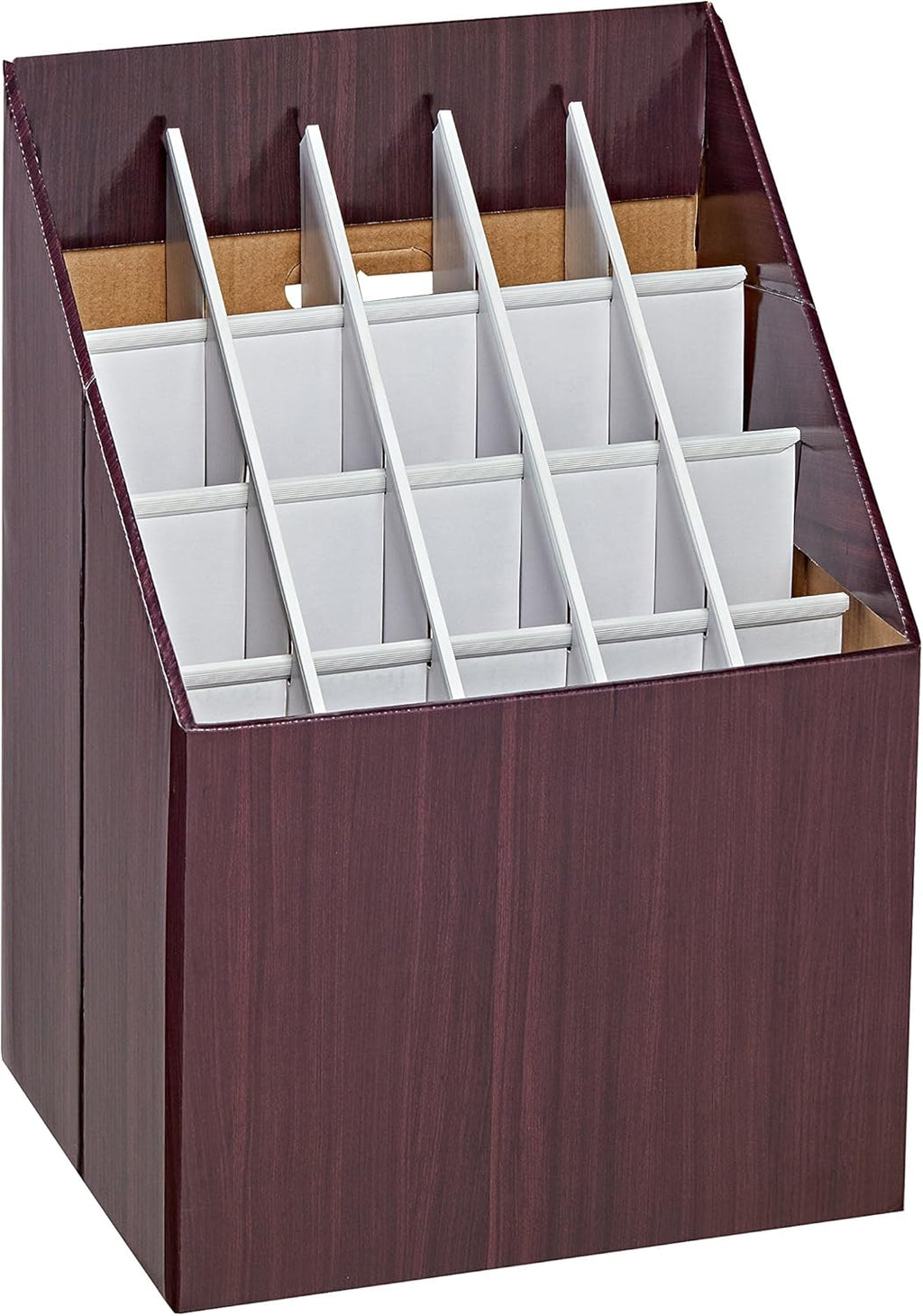 Blue 20 Slot Wooden Vertical File Storage Cabinet P10365
