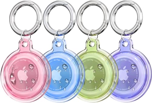 Waterproof Clear Airtag Holder with Keychain B28423