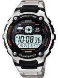 Silver Black Multi-Functional Digital Sport Watch U5569