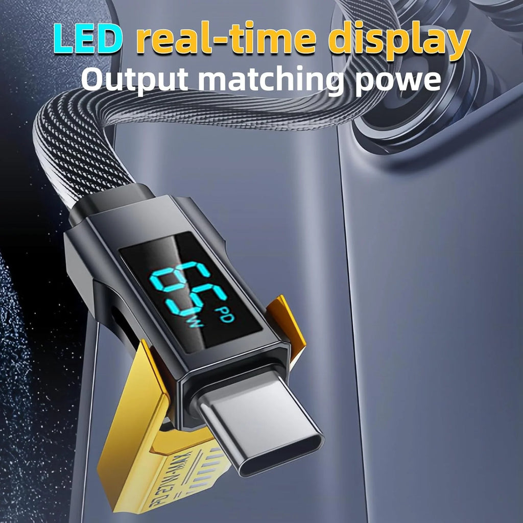 4-in-1 6.6FT fast charging cable with LED display Q7770