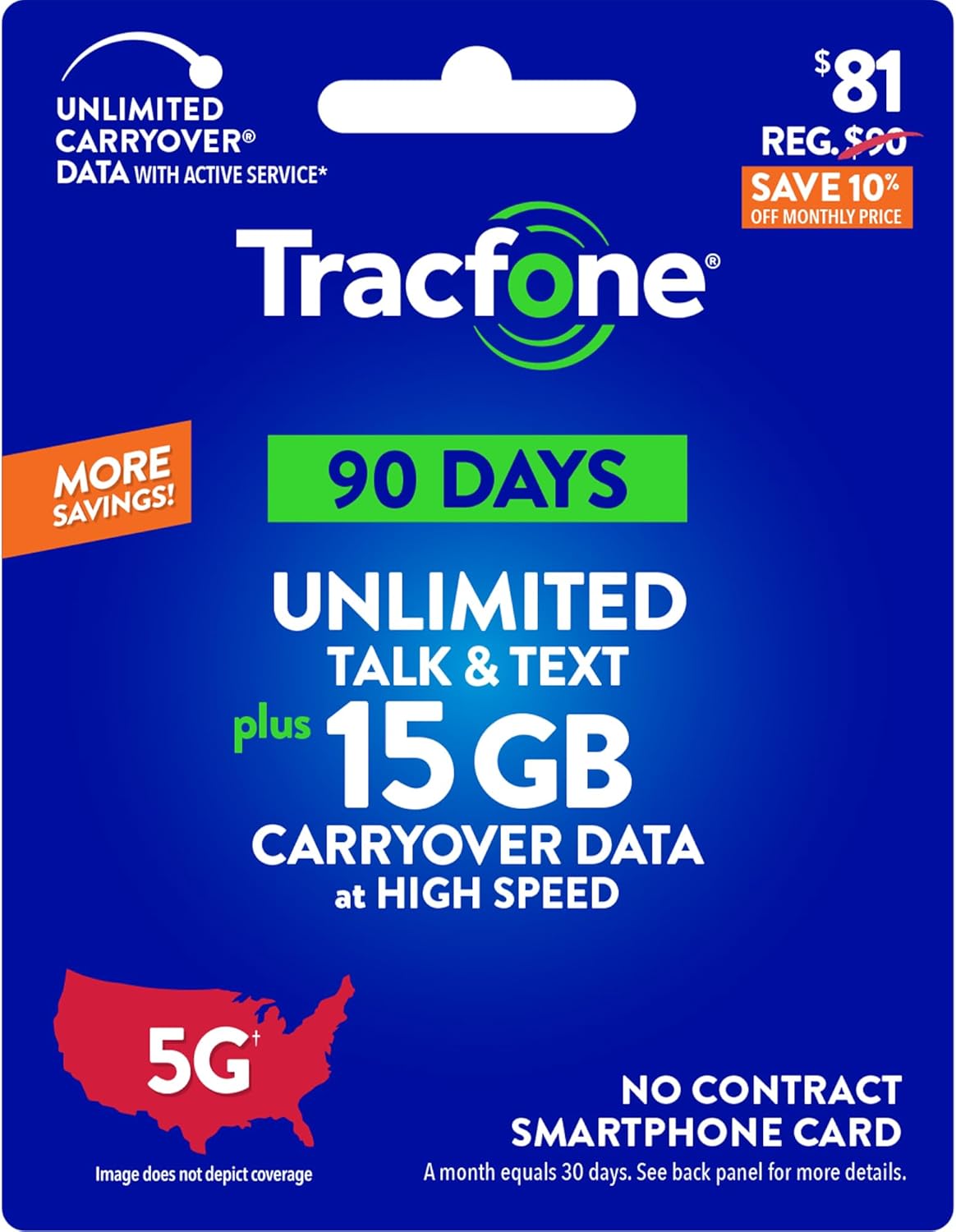 90-Day Prepaid Plan with 15 GB Data V308