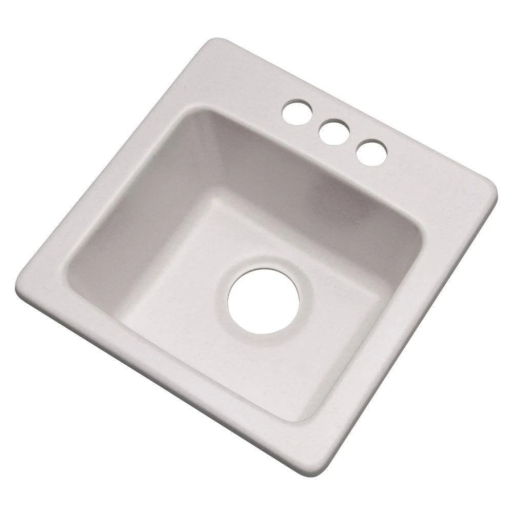 16-Inch Soft White Composite Granite Prep Sink A3661