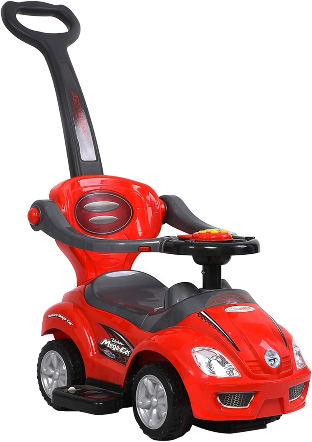 3 in 1 Ride on Toys Pushing Car with Guardrail Red V890524