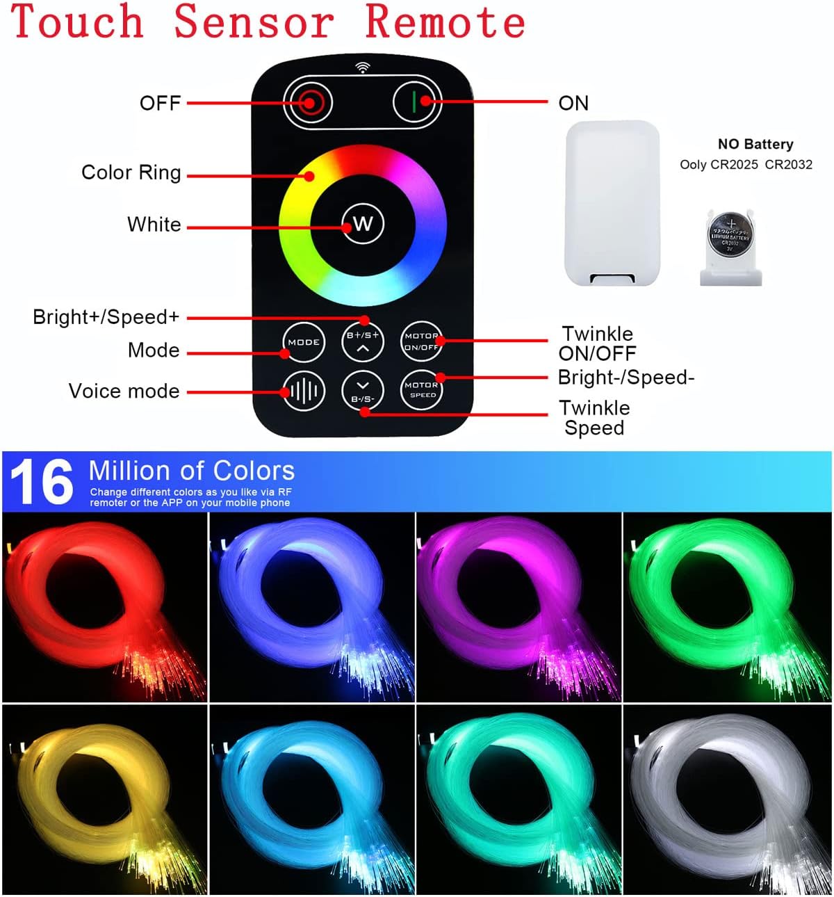 10w RGBW Fiber Optic Star Ceiling Lights Kit S26300