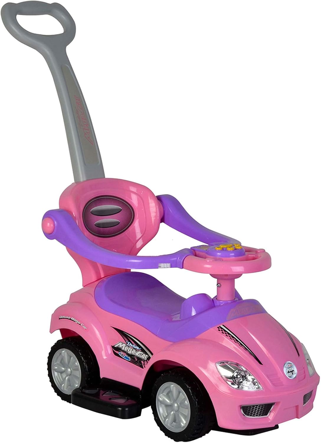 3 in 1 Ride on Toys Pushing Car with Guardrail Red V890524
