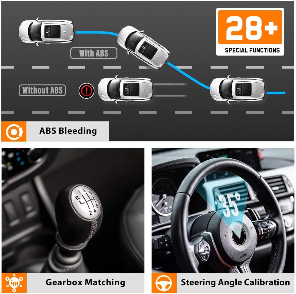 2022 Autel Scanner MaxiCOM MK808TS, Combination of Autel MK808BT and TS608, OE-Level TPMS Scan Tool with 28+ Service Functions, All Systems Diagnoses, Activate/Program/Relearn TPMS Sensors U966