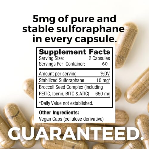 30 Vegetable Capsules Broccoli Supplement F40503