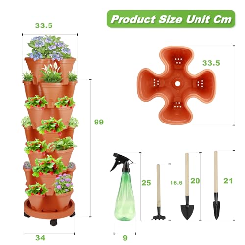 2 Set of 7 Tier Vertical Garden Planter White P87704