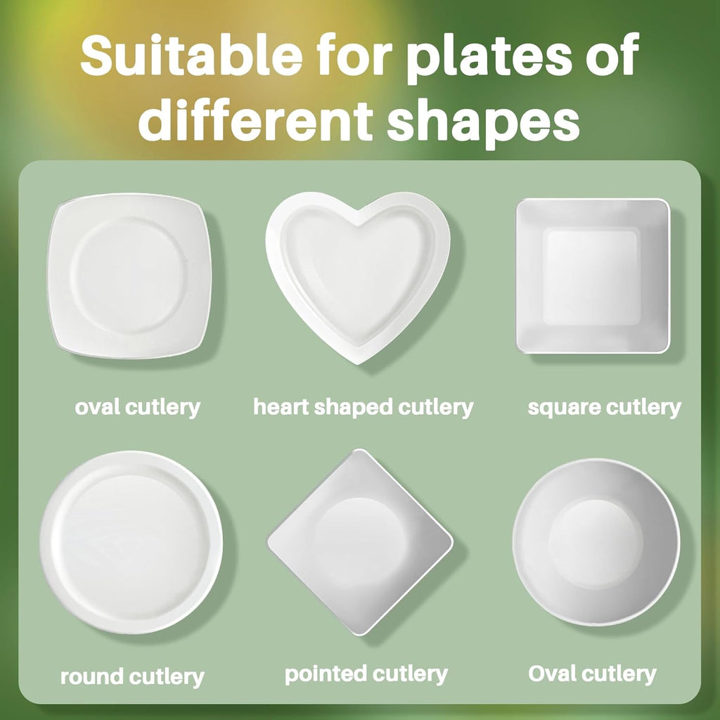 60 Pcs Reusable Elastic Plastic Bowl Covers A8060