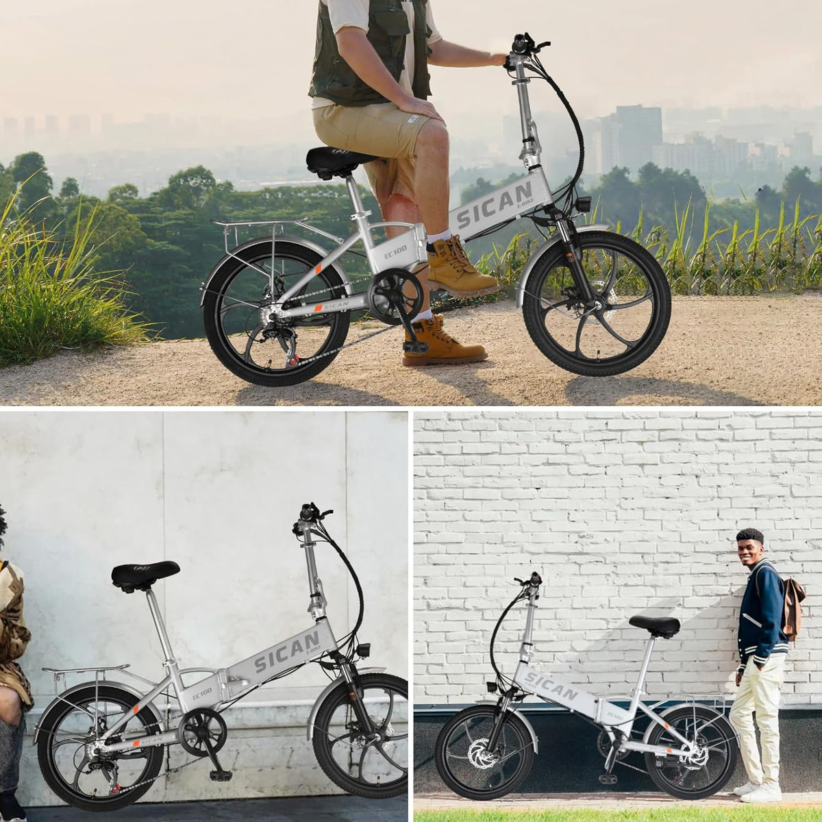 20" Tire 850W Electric Folding Bike with 48V 12Ah Battery Z1815