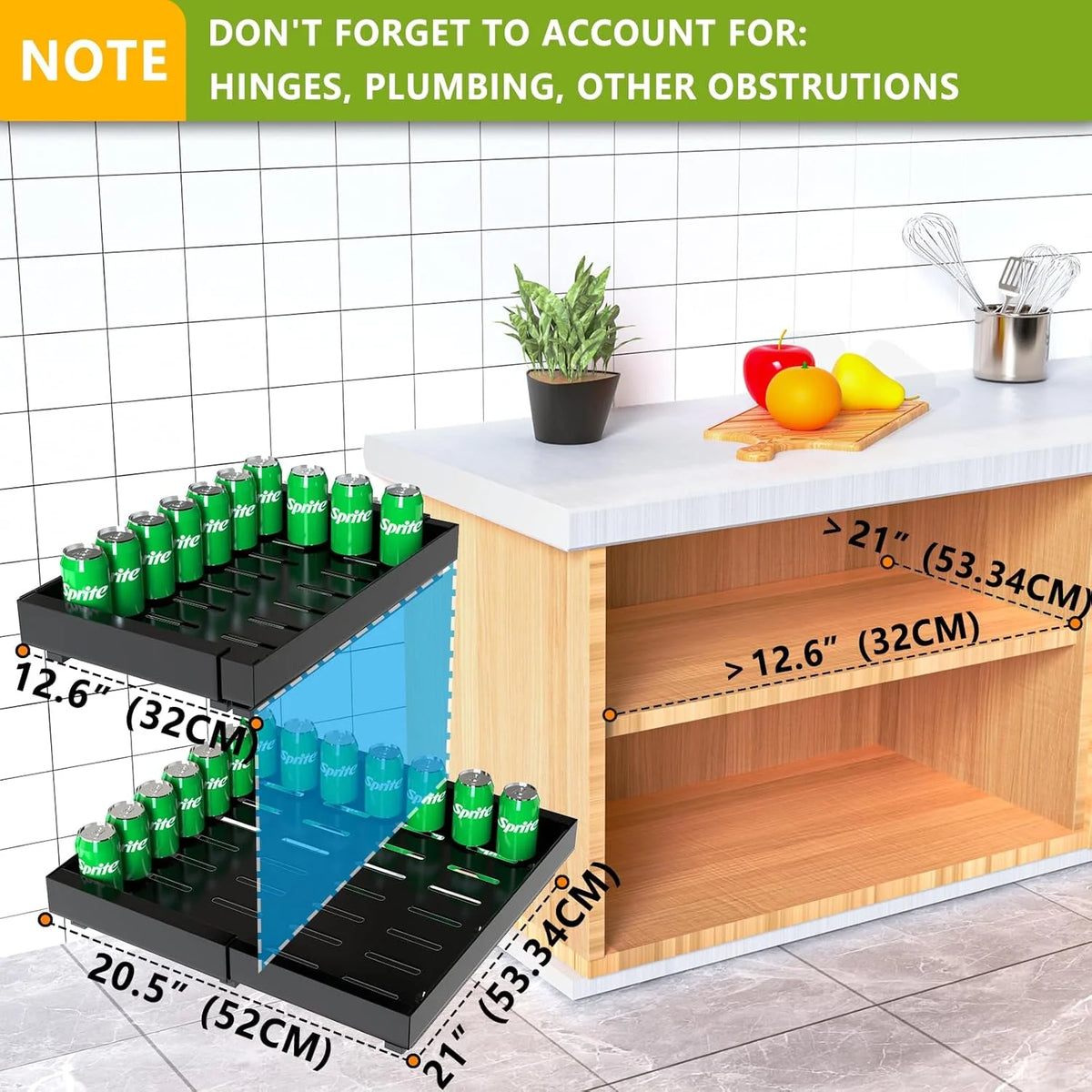 4 Pack Pull Out Cabinet Organizer 21Deep Expandable Slide Out Drawer Organizers A86867