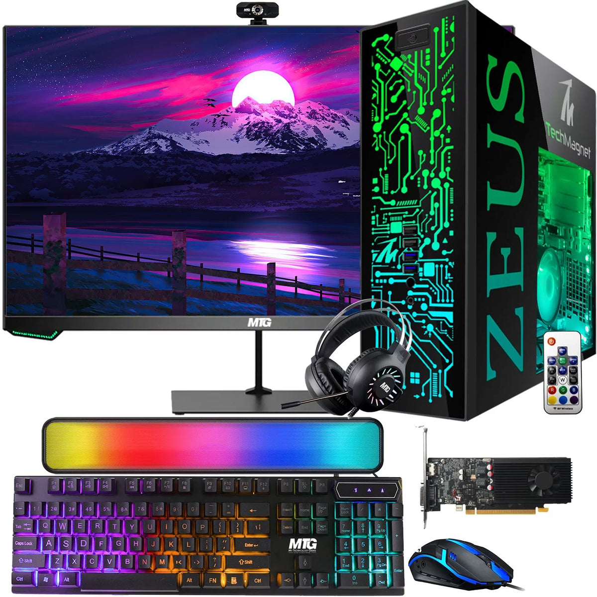 32GB RAM 1TB SSD 4TB HDD Intel i7 6th Gen GT 1030 27 Inch 165hz Gaming Monitor Refurbished Desktop PC X517989