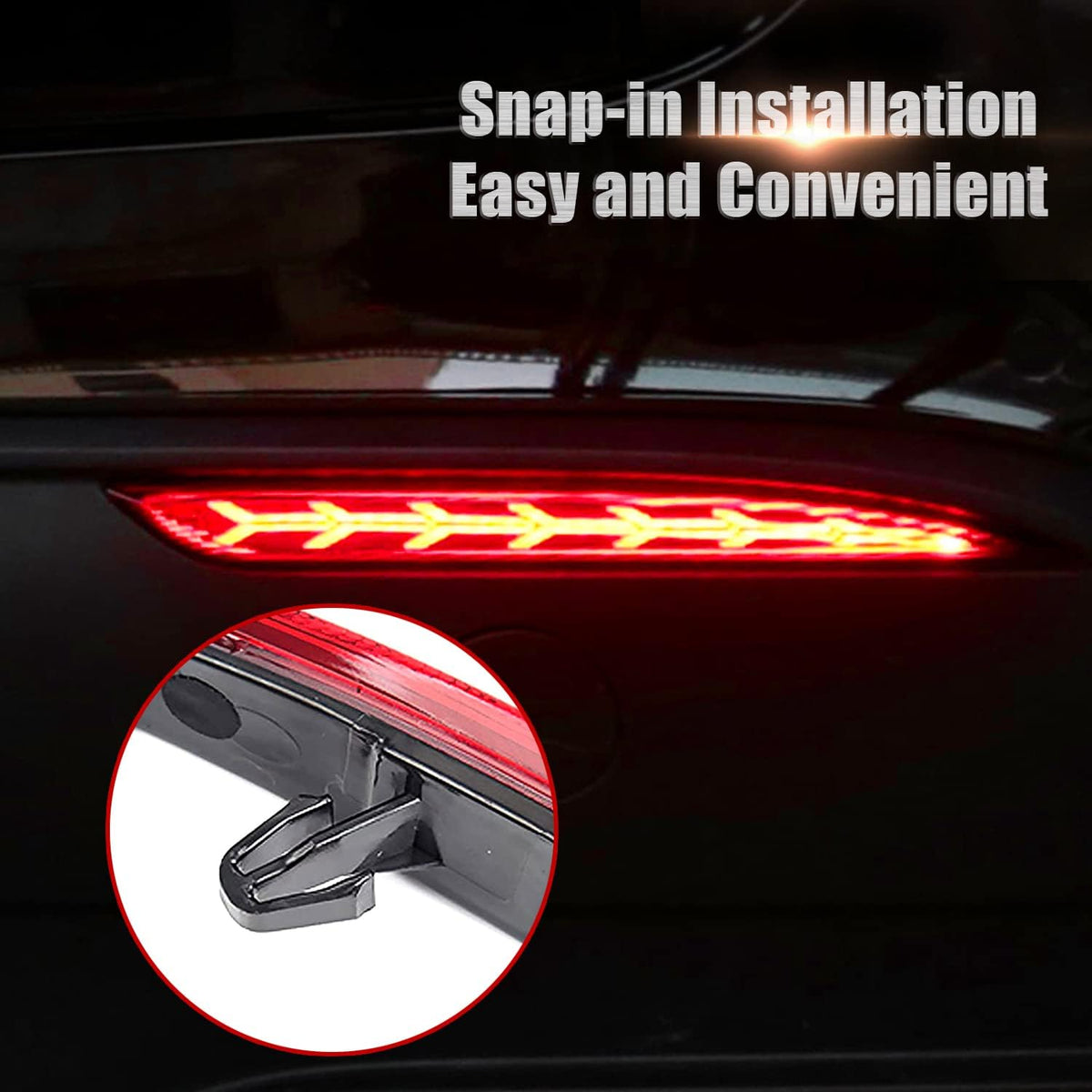LED Rear Fog Lights Reflector Lamps for Tesla Model 3, 2 Pcs D120485