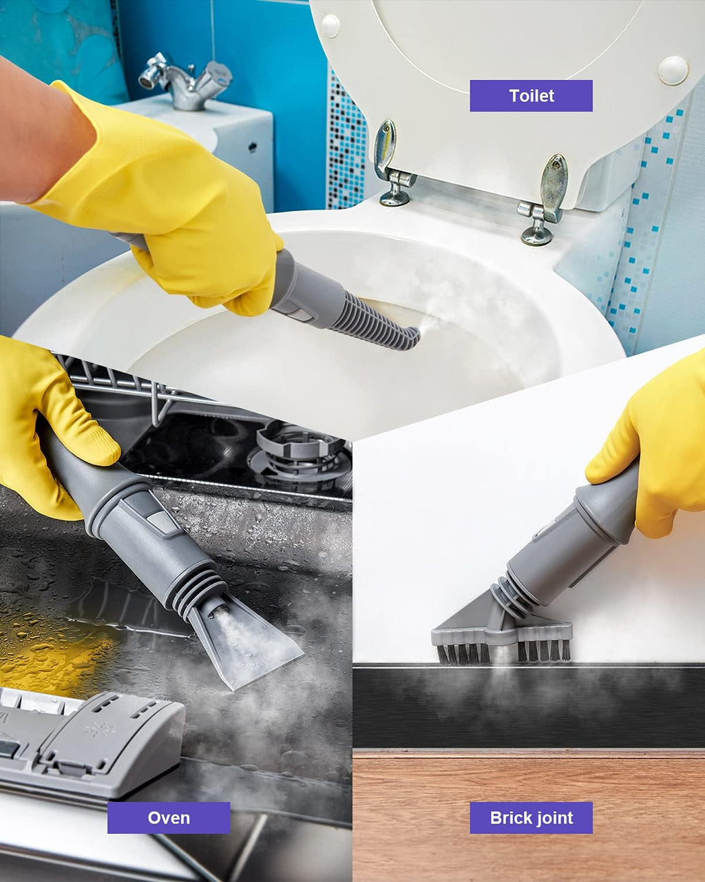 9-in-1 Steam Mop Cleaner with Detachable Handheld Unit R109236