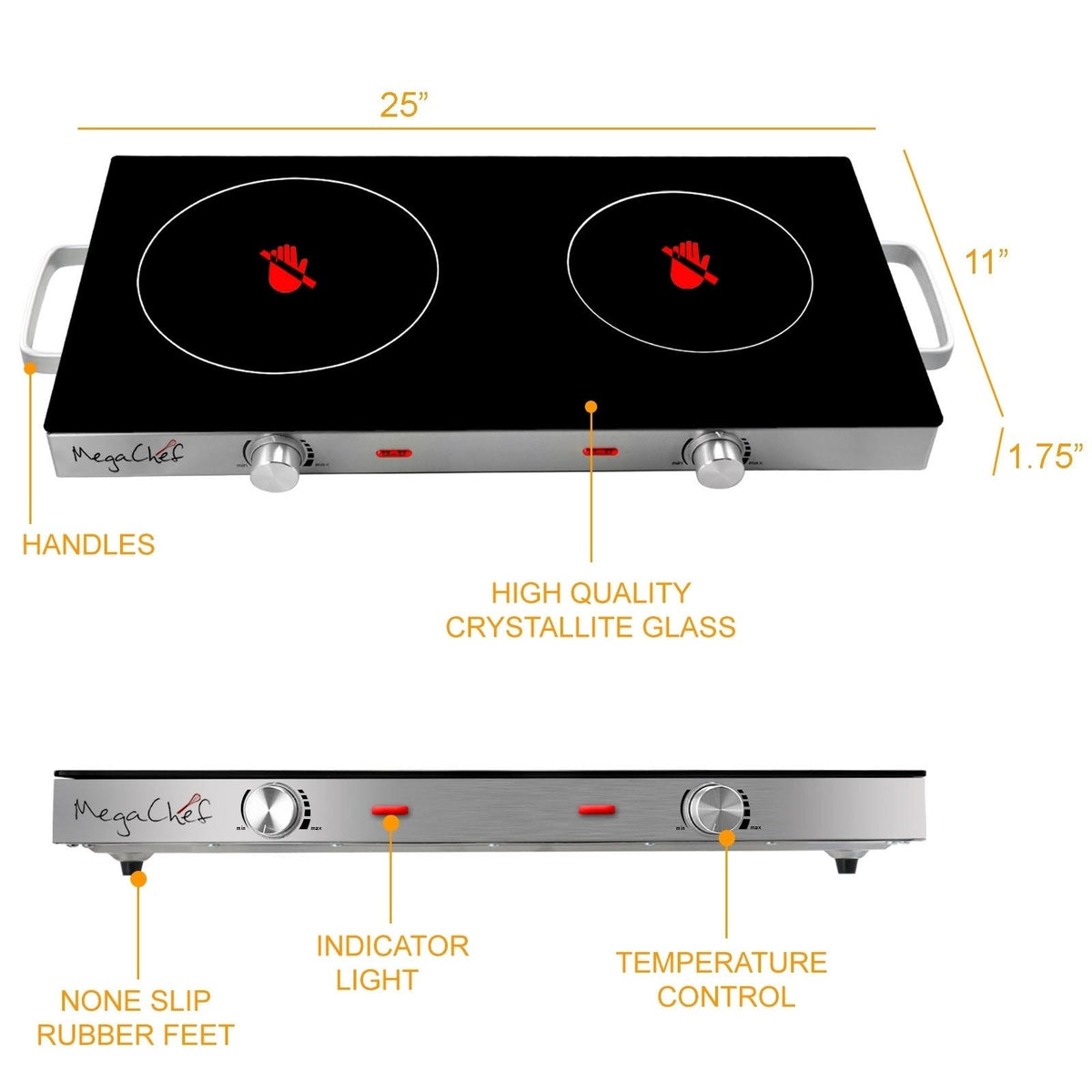 Ceramic Infrared Double Cooktop S556