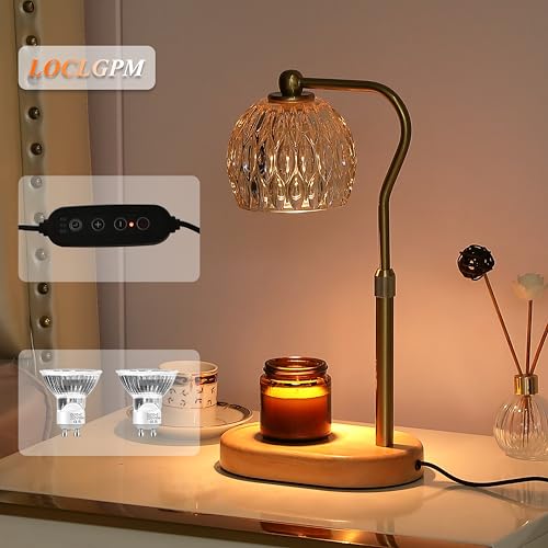 White Candle Warmer Lamp with 2 Bulbs R82614