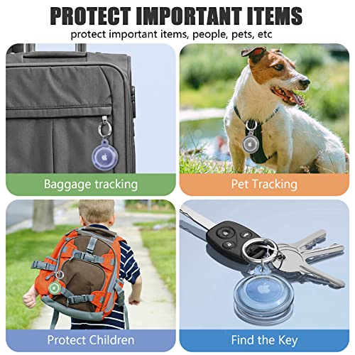Waterproof Clear Airtag Holder with Keychain B28423