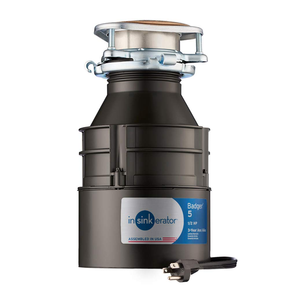 Black 1/2 HP Continuous Feed Garbage Disposal Z904