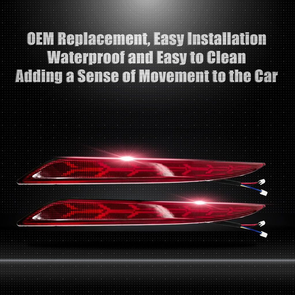 LED Rear Fog Lights Reflector Lamps for Tesla Model 3, 2 Pcs D120485