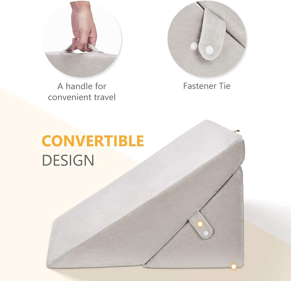 Adjustable Memory Foam Bed Wedge Pillow with Washable Cover R692