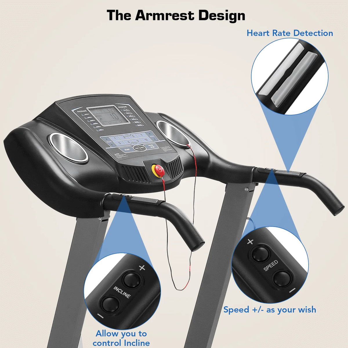 2.5 HP Folding Treadmill with 12% Auto Incline X599